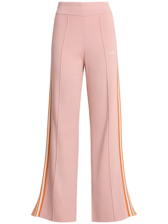 Autry: Knit track pants - Make Up Pink - women_0 | Luisa Via Roma