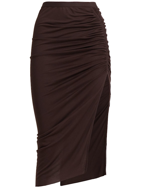 Rick Owens: Svita midi skirt - Brown - women_0 | Luisa Via Roma