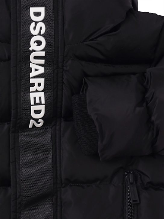 Dsquared2: Hooded nylon puffer jacket - kids-girls_1 | Luisa Via Roma