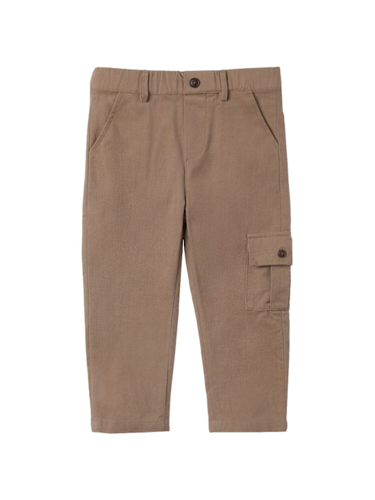 Donsje: Cotton cargo pants - Brown - kids-boys_0 | Luisa Via Roma