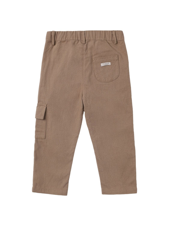 Donsje: Cotton cargo pants - Brown - kids-boys_1 | Luisa Via Roma
