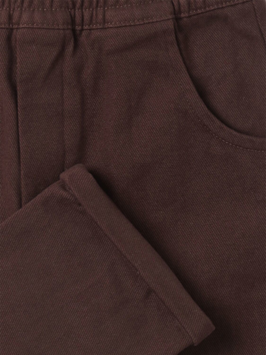 Donsje: Stretch cotton pants - Brown - kids-boys_1 | Luisa Via Roma