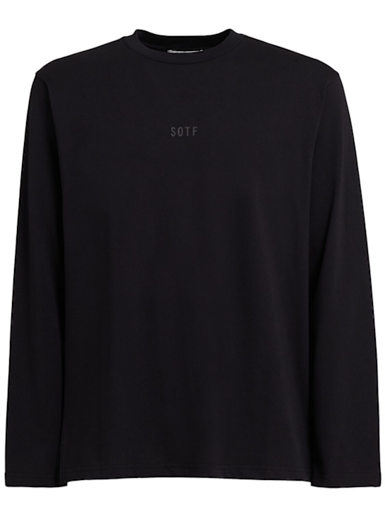 SOTF: Heavy cotton long sleeve t-shirt - Black - men_0 | Luisa Via Roma