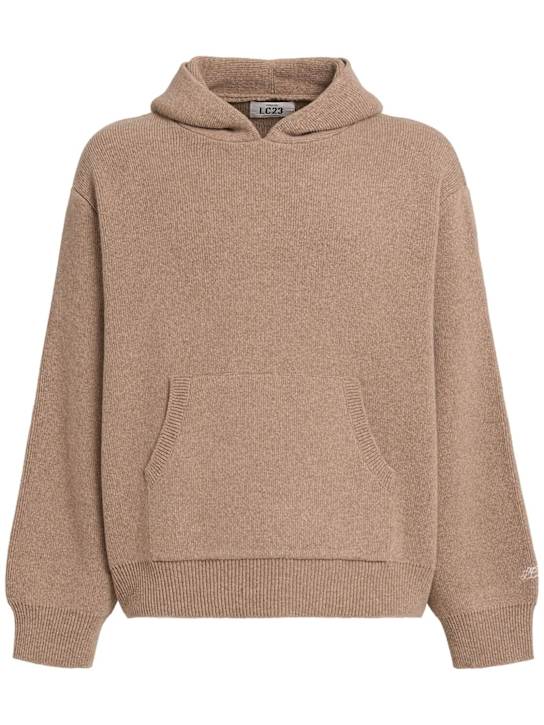 Lc23: Maglia in misto lana con cappuccio - men_0 | Luisa Via Roma