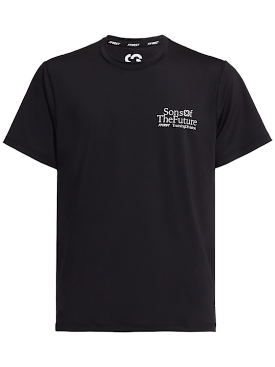 Family First: LVR Exclusive tech t-shirt - Black - men_0 | Luisa Via Roma