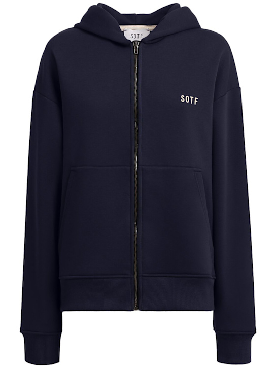 SOTF: Full zip hoodie - ネイビー - women_0 | Luisa Via Roma