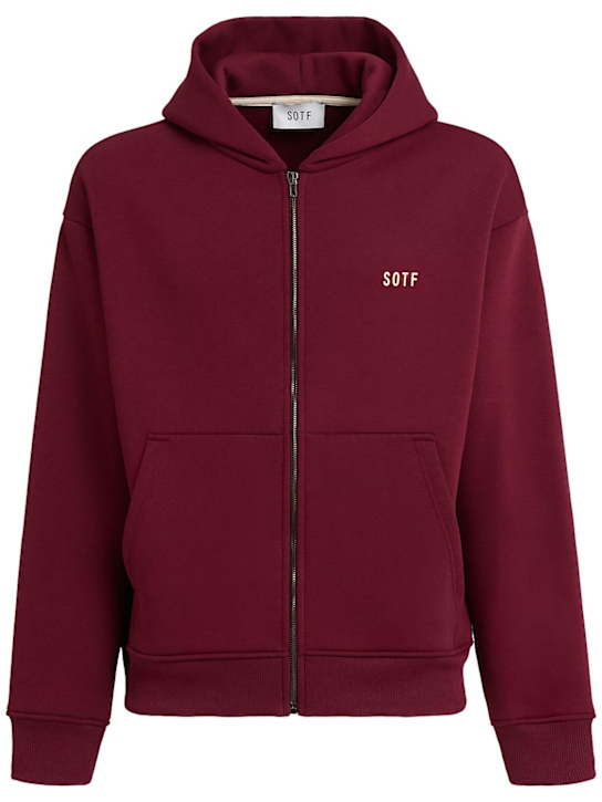 SOTF: Full zip hoodie - Bordeaux - men_0 | Luisa Via Roma
