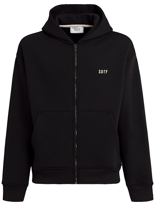 SOTF: Full zip hoodie - Black - men_0 | Luisa Via Roma