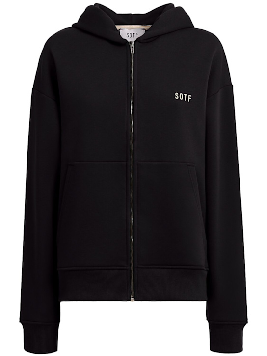 SOTF: Full zip hoodie - Black - women_0 | Luisa Via Roma