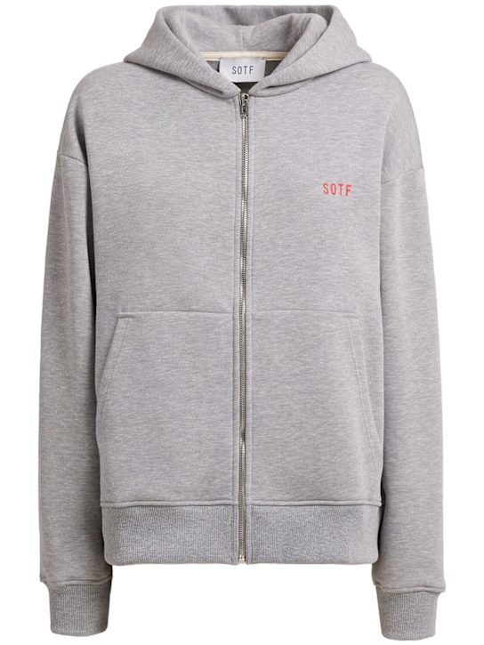 SOTF: Full zip hoodie - ヘザーグレー - women_0 | Luisa Via Roma