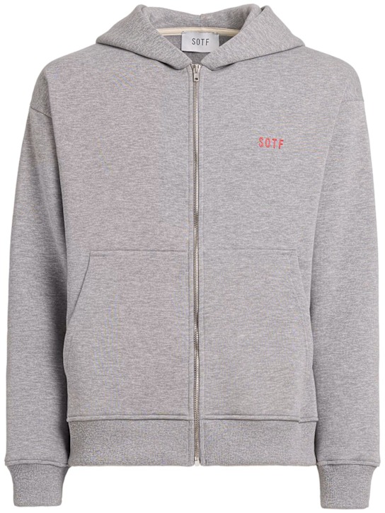 SOTF: Full zip hoodie - Heather Grey - men_0 | Luisa Via Roma