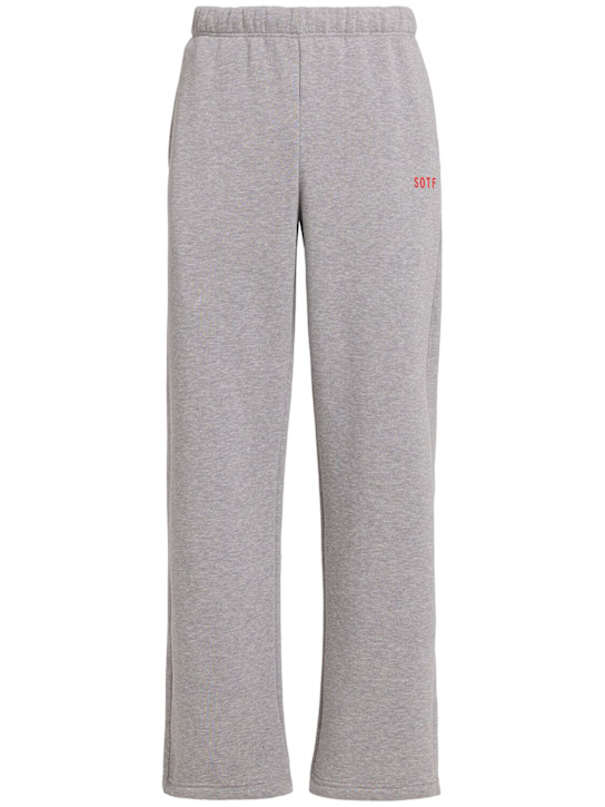 SOTF: Standard open leg joggers - Heather Grey - men_0 | Luisa Via Roma