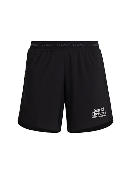 Family First: LVR Exclusive tech shorts - Black - men_0 | Luisa Via Roma
