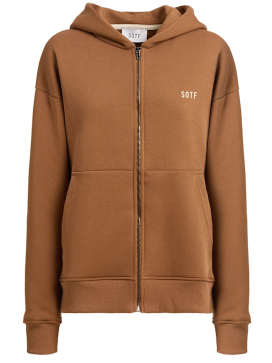 SOTF: Full zip hoodie - ブラウン - women_0 | Luisa Via Roma