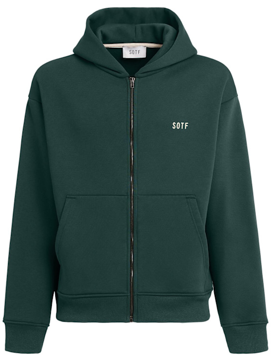 SOTF: Full zip hoodie - Forest Green - men_0 | Luisa Via Roma