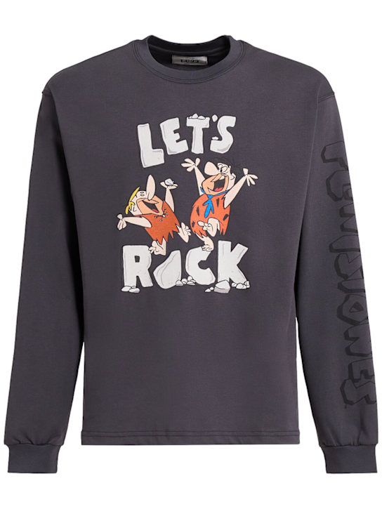 Lc23: The Flintstones l/s  cotton t-shirt - Dark Grey - men_0 | Luisa Via Roma