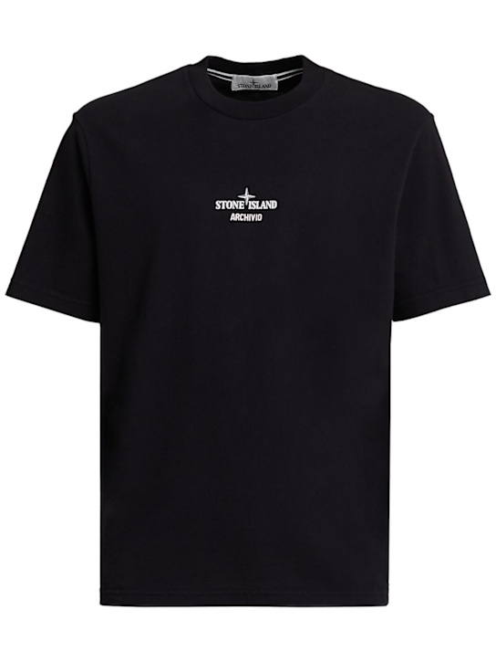 Stone Island: S/s cotton jersey t-shirt - men_0 | Luisa Via Roma
