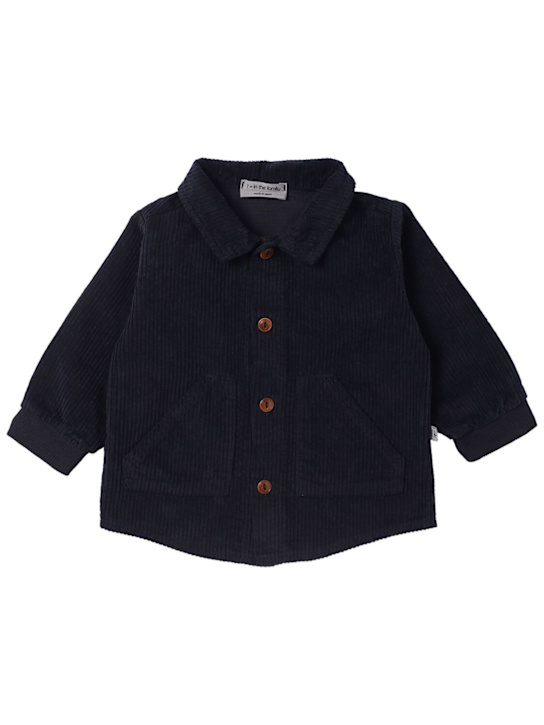 1 + IN THE FAMILY: Camisa de pana con cuadros - Azul - kids-boys_0 | Luisa Via Roma
