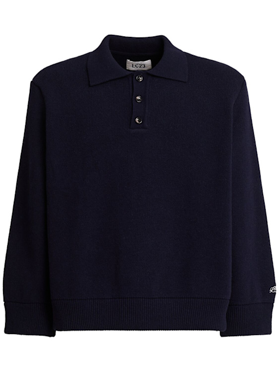 Lc23: Wool blend polo sweater - men_0 | Luisa Via Roma