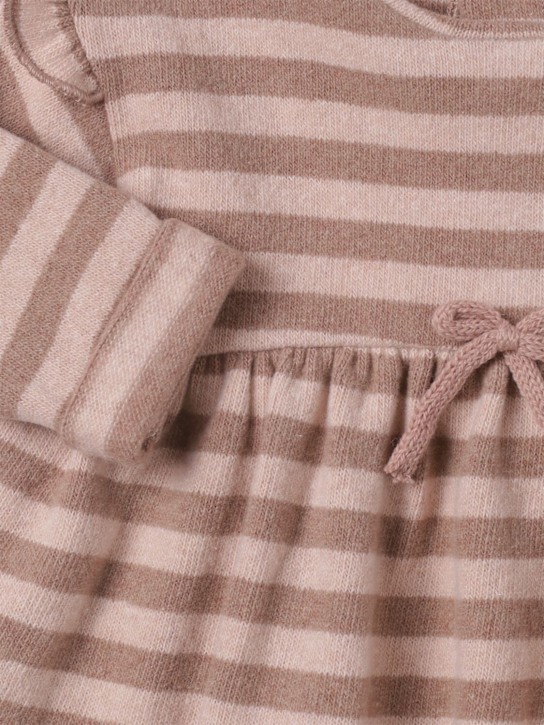 1 + IN THE FAMILY: Striped cotton blend dress - ピンク - kids-girls_1 | Luisa Via Roma