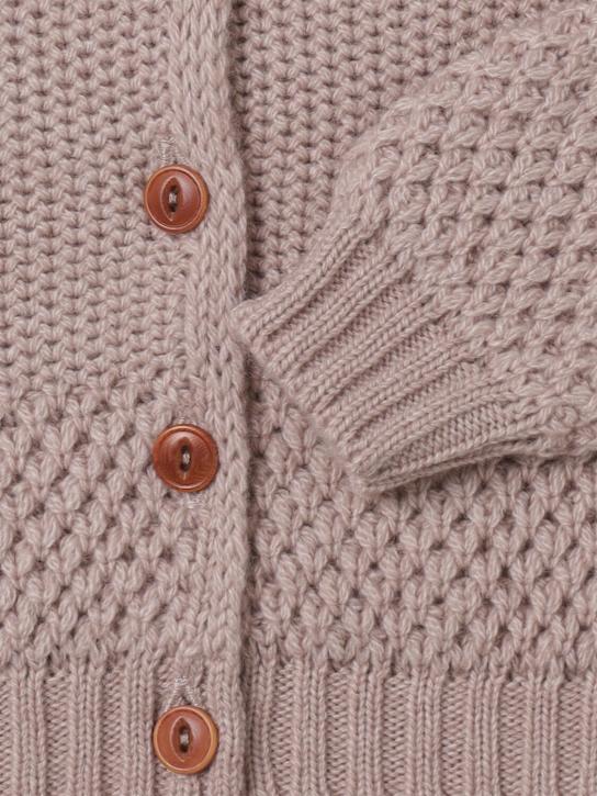 1 + IN THE FAMILY: Wool blend knit cardigan - Beige - kids-boys_1 | Luisa Via Roma
