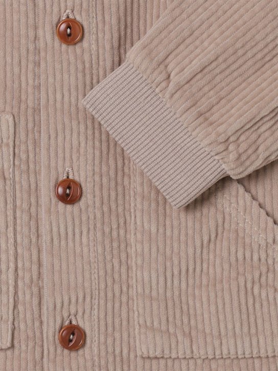 1 + IN THE FAMILY: Wool blend corduroy shirt - Beige - kids-boys_1 | Luisa Via Roma