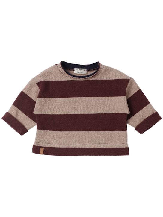 1 + IN THE FAMILY: Printed cotton blend t-shirt - Purple - kids-boys_0 | Luisa Via Roma