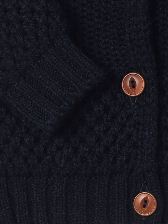 1 + IN THE FAMILY: Wool blend knit cardigan - Blue - kids-boys_1 | Luisa Via Roma