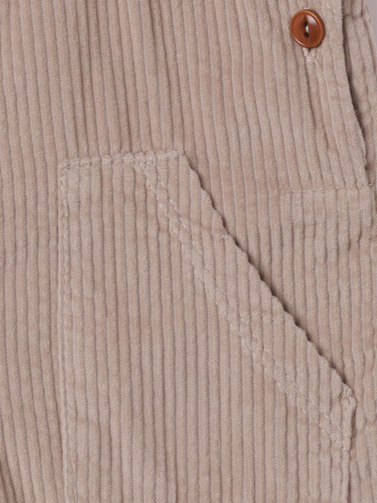 1 + IN THE FAMILY: Salopette in millerighe di cotone - Beige - kids-boys_1 | Luisa Via Roma