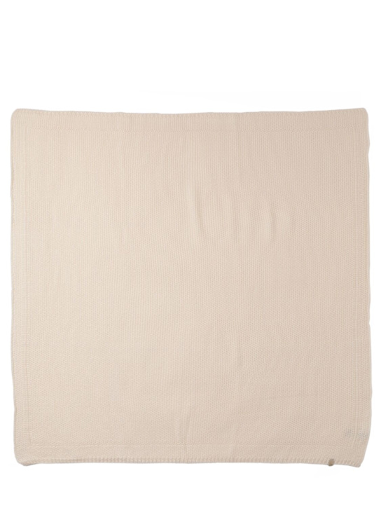 1 + IN THE FAMILY: Wool blend knit blanket - Khaki - kids-boys_0 | Luisa Via Roma