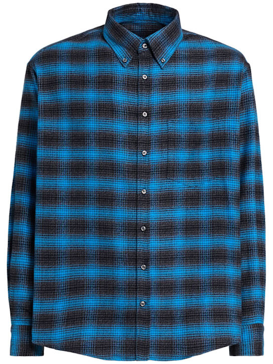 Lc23: Check cotton flannel shirt - men_0 | Luisa Via Roma
