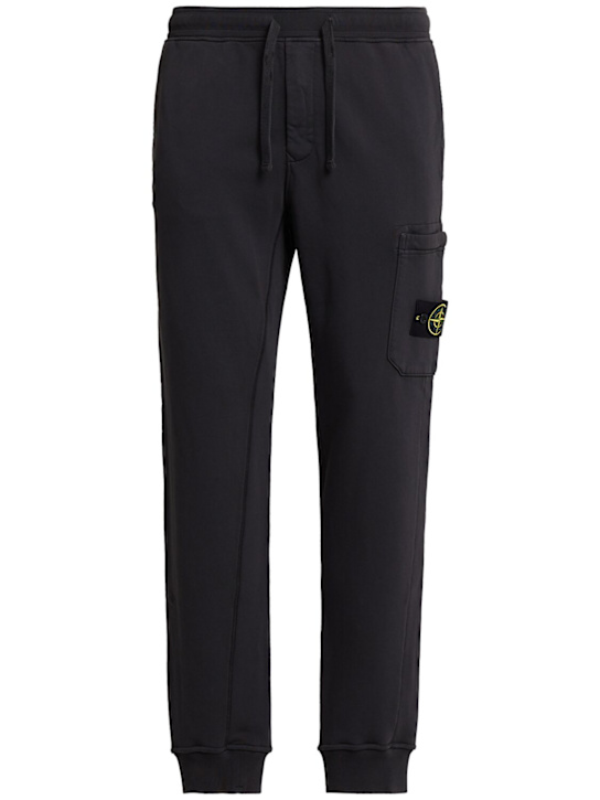 Stone Island: Cotton sweatpants - チャコール - men_0 | Luisa Via Roma