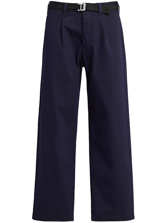 Stone Island: Stretch gabardine pants - Navy - men_0 | Luisa Via Roma