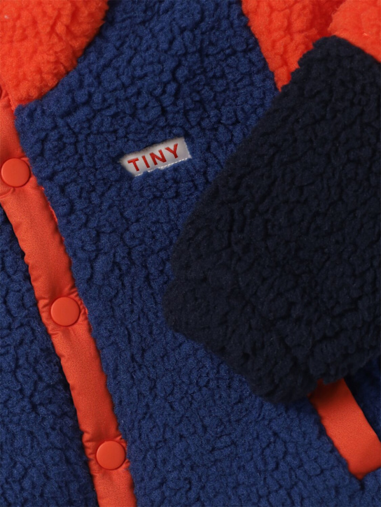 Tiny Cottons: Color block poly teddy jacket - Multicolor - kids-boys_1 | Luisa Via Roma