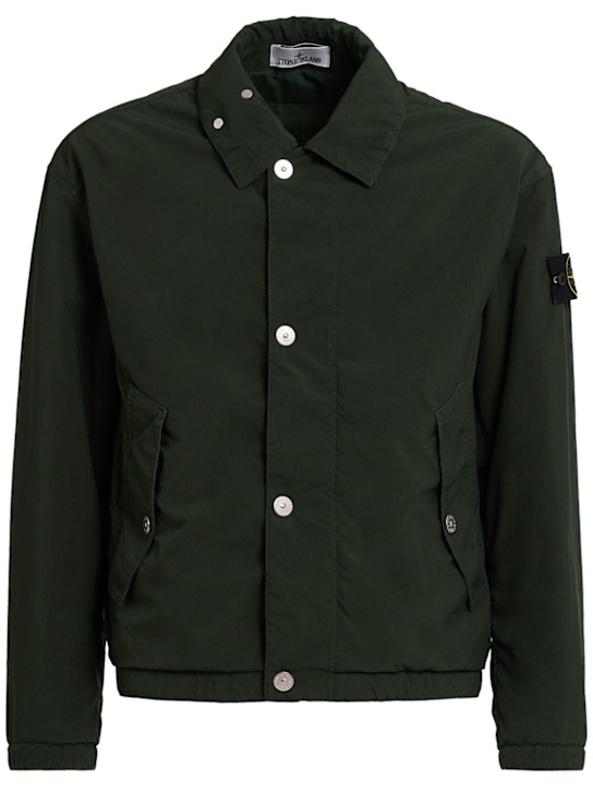 Stone Island: Light poly blend jacket - Juniper - men_0 | Luisa Via Roma