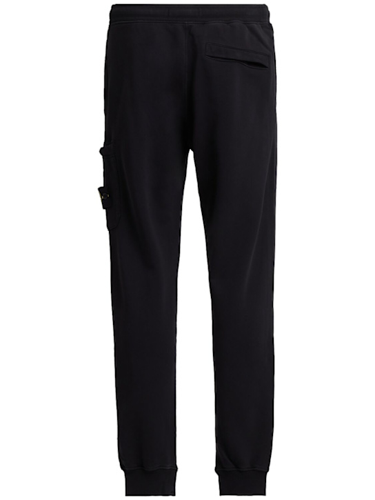 Stone Island: Cotton sweatpants - Black - men_1 | Luisa Via Roma