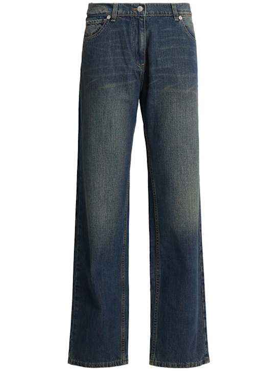 Magda Butrym: Wide leg denim jeans - Vintage Blue - women_0 | Luisa Via Roma