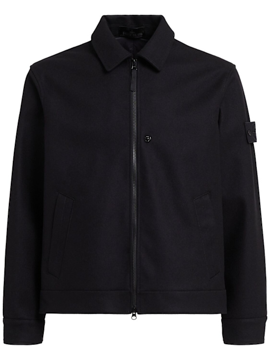 Stone Island: Ghost flannel shirt - men_0 | Luisa Via Roma