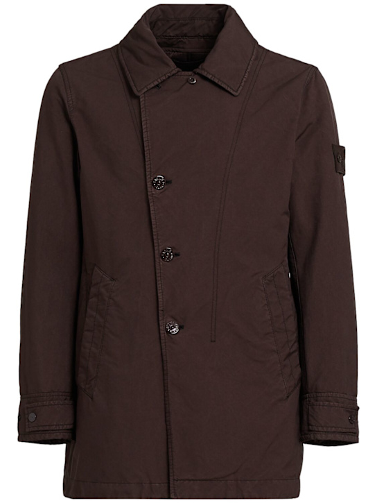Stone Island: Poly blend jacket - Dark Brown - men_1 | Luisa Via Roma
