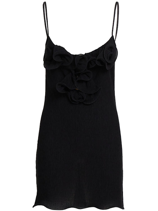 Magda Butrym: Vestito corto in misto Lyocell - Nero - women_0 | Luisa Via Roma