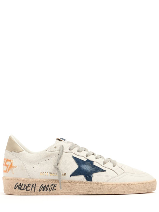 Golden Goose: Ballstar leather sneakers - men_0 | Luisa Via Roma