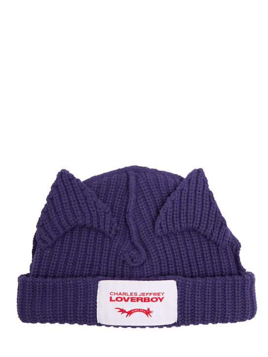 Charles Jeffrey LOVERBOY: Chunky ears beanie - Purple - men_0 | Luisa Via Roma