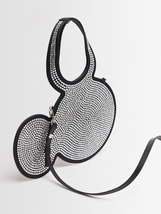 Coperni: Mini Mickey embellished crossbody bag - Black-silver - women_1 | Luisa Via Roma