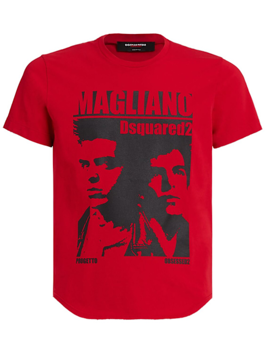 Dsquared2: Magliano Mini fit cotton t-shirt - men_0 | Luisa Via Roma