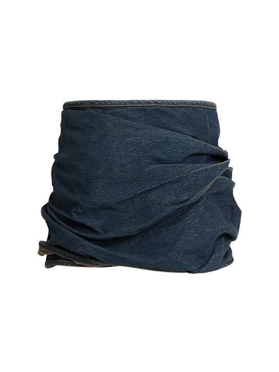 Magda Butrym: Denim mini skirt - Vintage Blue - women_1 | Luisa Via Roma