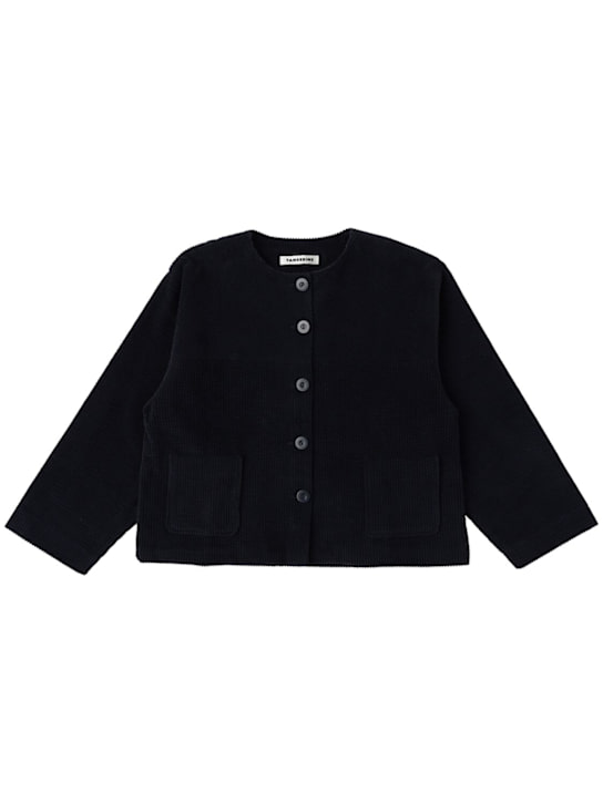 TANGERINE: Manteau en gabardine de coton - Navy Blazer - kids-girls_0 | Luisa Via Roma