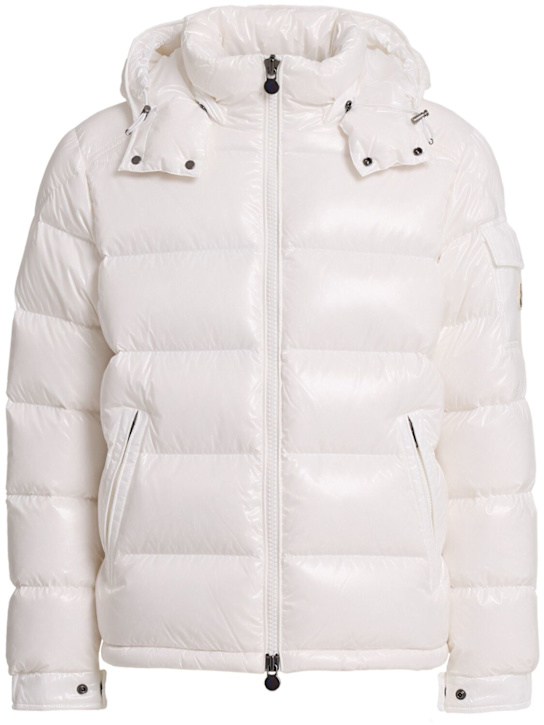 Moncler: Maya nylon down jacket - ホワイト - men_0 | Luisa Via Roma