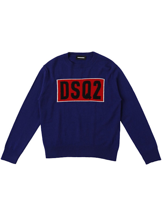 Dsquared2: Strickpullover aus Wolle - Dunkelblau - kids-boys_0 | Luisa Via Roma