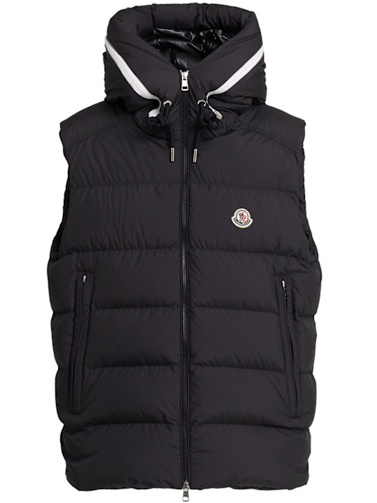 Moncler: Cardamine tech down vest - Black - men_0 | Luisa Via Roma