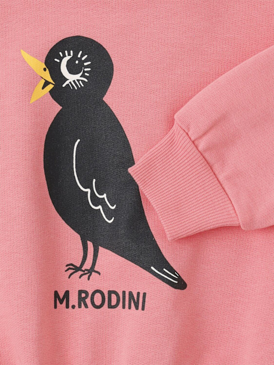 Mini Rodini: Printed cotton crewneck sweatshirt - ピンク - kids-girls_1 | Luisa Via Roma